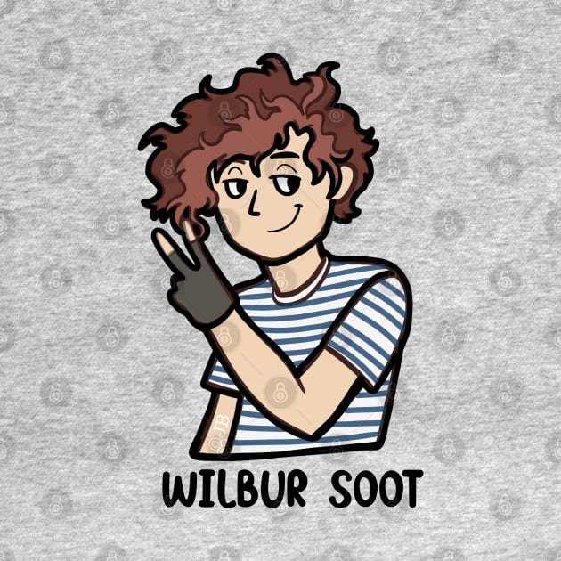 Wilbur in striped Tee by Sketchy